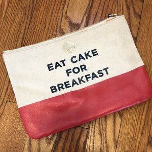 Kate spade canvas clutch